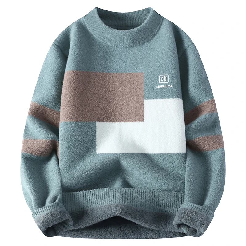 Sweater For Men Men's Clothing Streetwear Male Pullovers Spring Fashion Autumn Men's Sweat-shirt Knit Casual Hombre Warm Solid