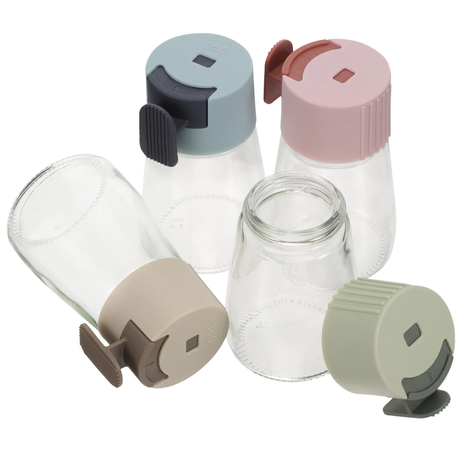 

4Pcs Glass Seasoning Jars Multifunction Spices Organizer Practical Leakproof for Kitchen Camping Gifts Seasoning Jars