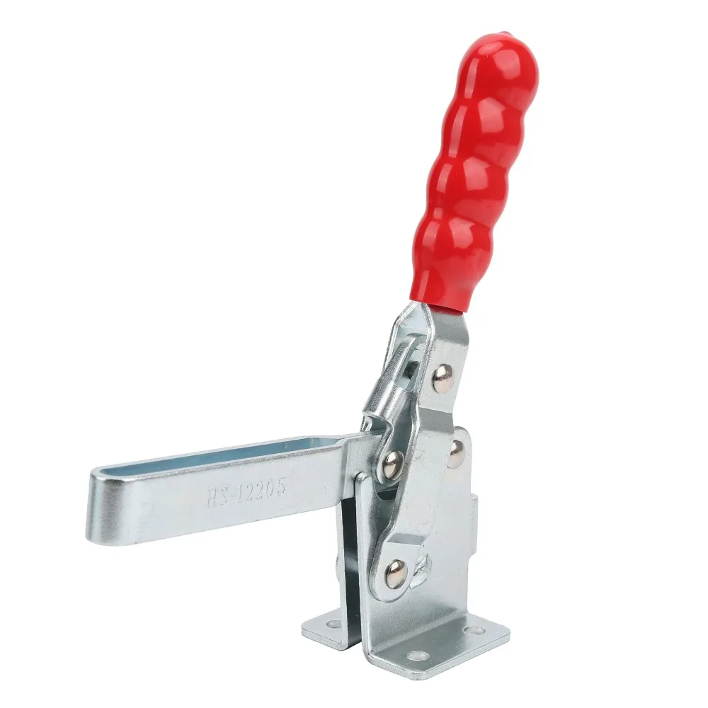 Red Welding Toggle Clamp Latch Style GH‑12205 Model Quick Release Clamp Antislip Handle Galvanized Iron Downstroke Fixture Clamp