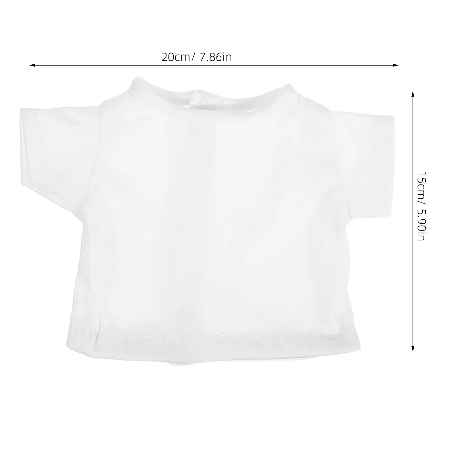 5Pcs Bear Animal T-Shirts Solid Color Short Sleeve Soft Clothes for 18 Inch Puppet Clothes Stuffed Animal Outfits Bear