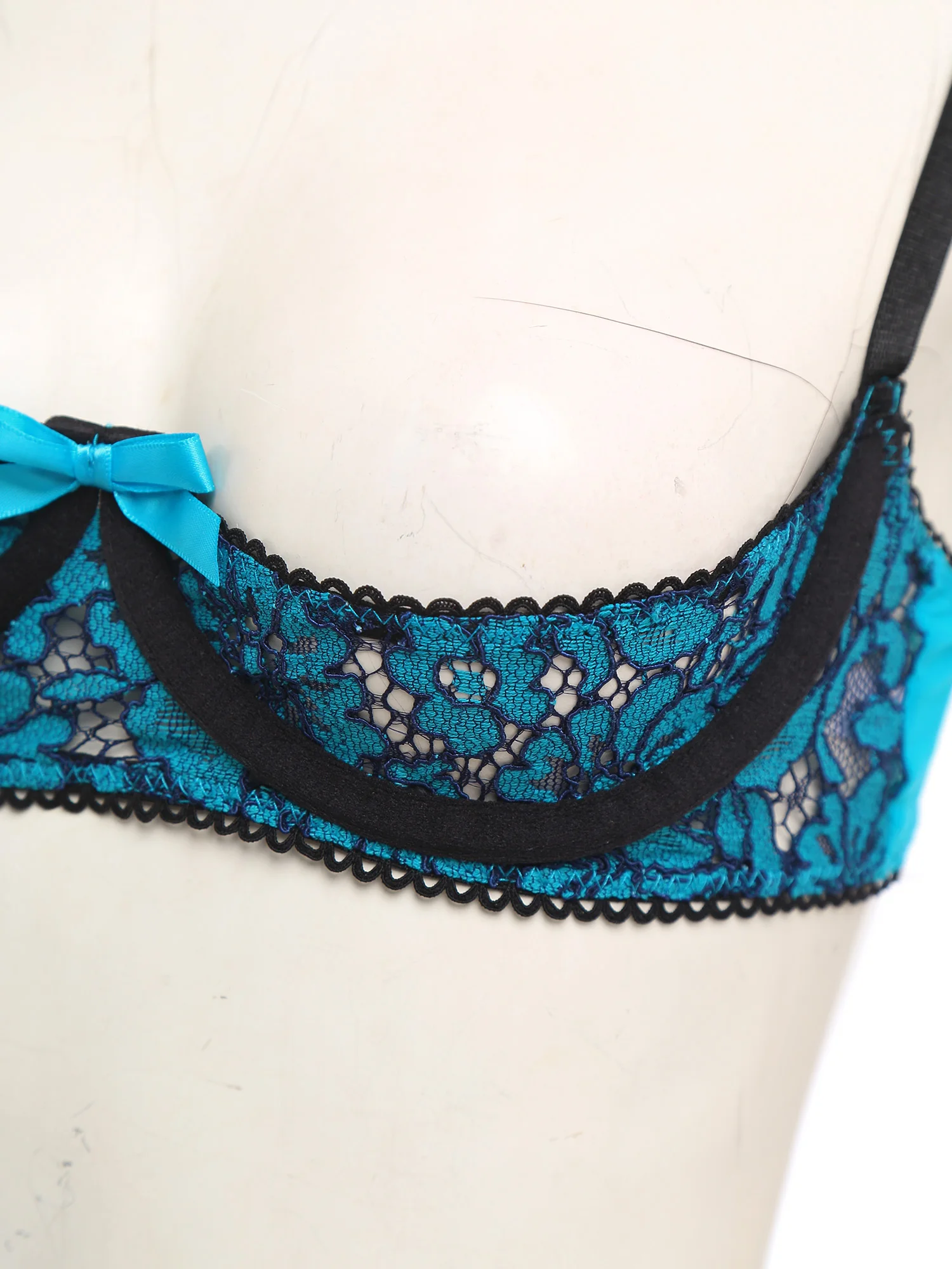 Sutiã push-up de renda floral feminino 1/4 copos underwire balconette bralette lingerie sexy data noite aniversário lua de mel roupa interior