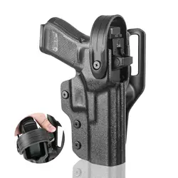 For Glock 17/19 Gen 3-5,Glock 19x/44/45,Glock 22/23/31/32 Gen 3 4,Level 2 Duty Kydex Holster,Fits Belt Width 1.5-2.0,Right hand