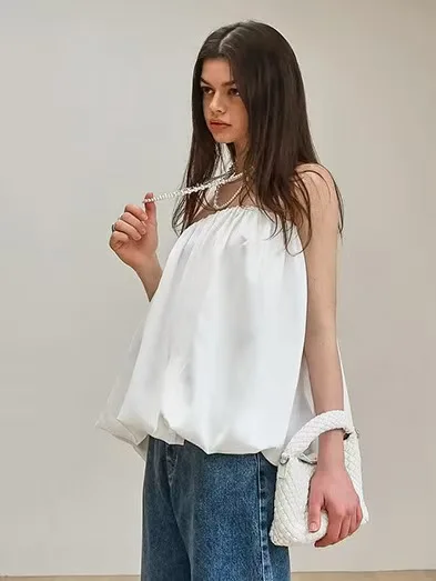 Top Sexy con tirantes para mujer, chaleco Svel de un solo hombro, Top Sexy en forma de H, ropa de abrigo de tela de poliéster Bal