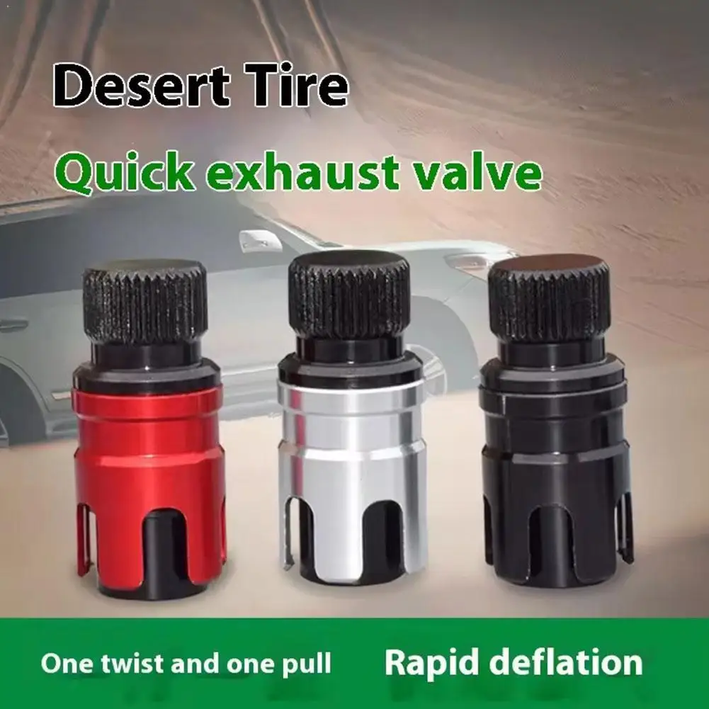 4Pcs Tire Pressure Adjustment Valves Rapid Deflation Strong Rapid Air Deflation Valves For Enhances Tractions In Soft Sand