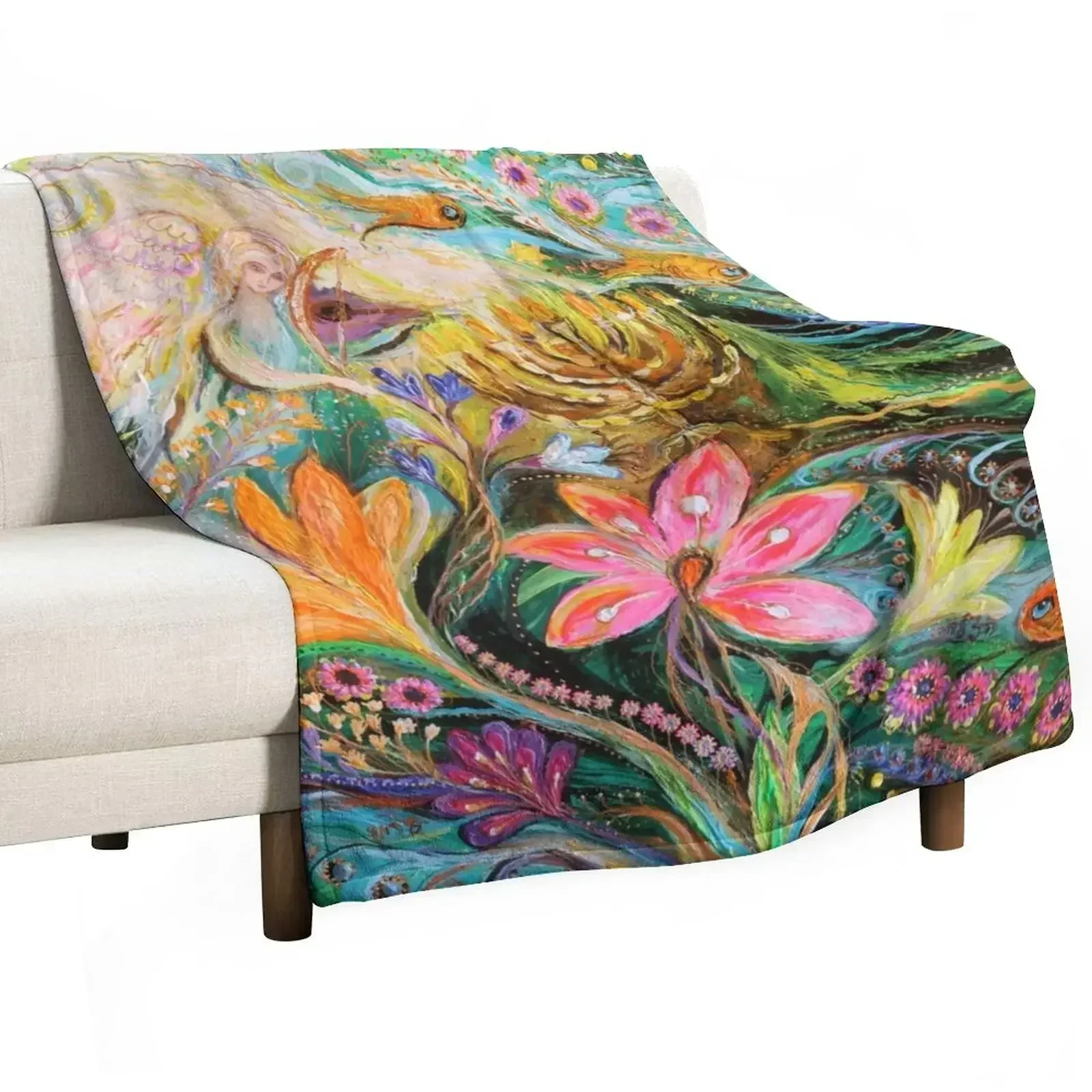 Dreams about Chagall. The sky violin Throw Blanket sofa bed Soft Big Heavy Personalized Gift Blankets