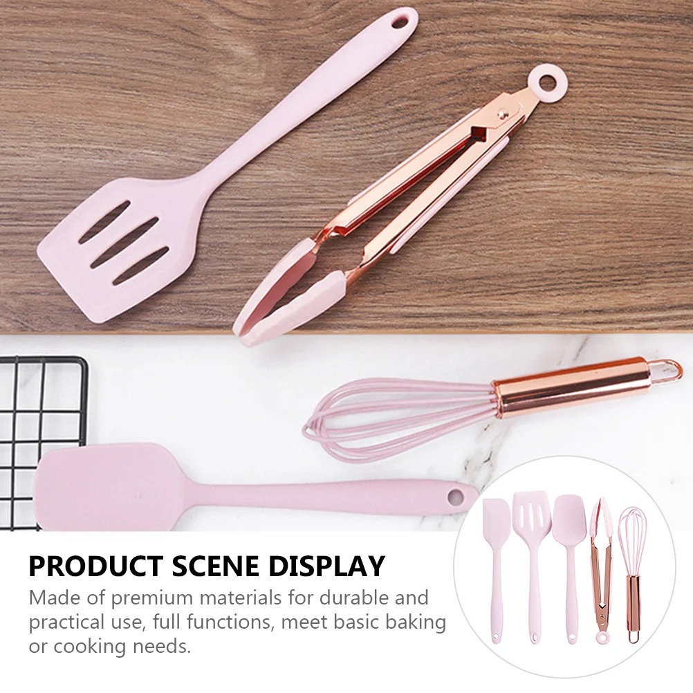 5 Pcs/Set Children's Baking Tools Necessary Cake Silicone Spatulas Silica Gel Bread Making Kit