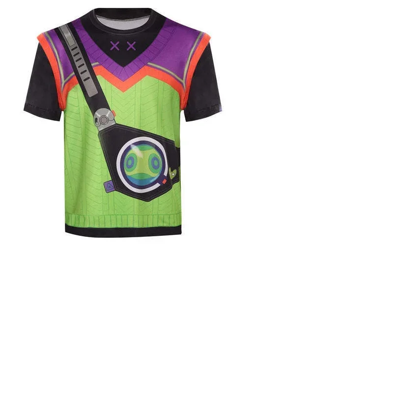 男性のためのコスプレコスチュームTシャツ,半袖シャツ,カジュアルトップ,ハロウィーン,カーニバルパーティー,夏