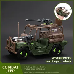 Viikondo-軍用車両モデルキットトイ、戦闘車、可動部品、1:18アクションフィギュアと互換性、楽しいアーミーメンズワーゲーム、男の子へのギフト