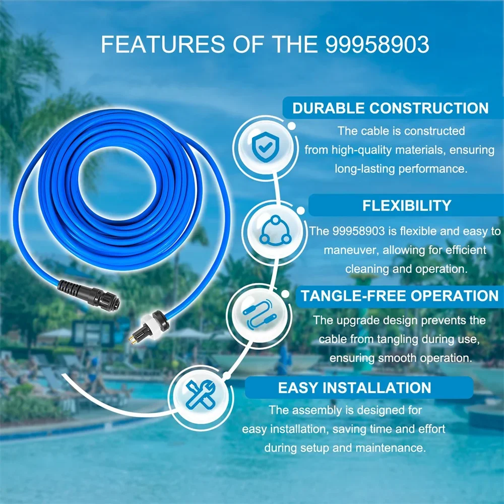 99958903 – DIY-Kabel, 2-Draht, für Dolphin Maytronics Poolreiniger S200, Active 20, Triton PS, Discovery, Quantum – 18 m (60 Fuß) – Detail 10
