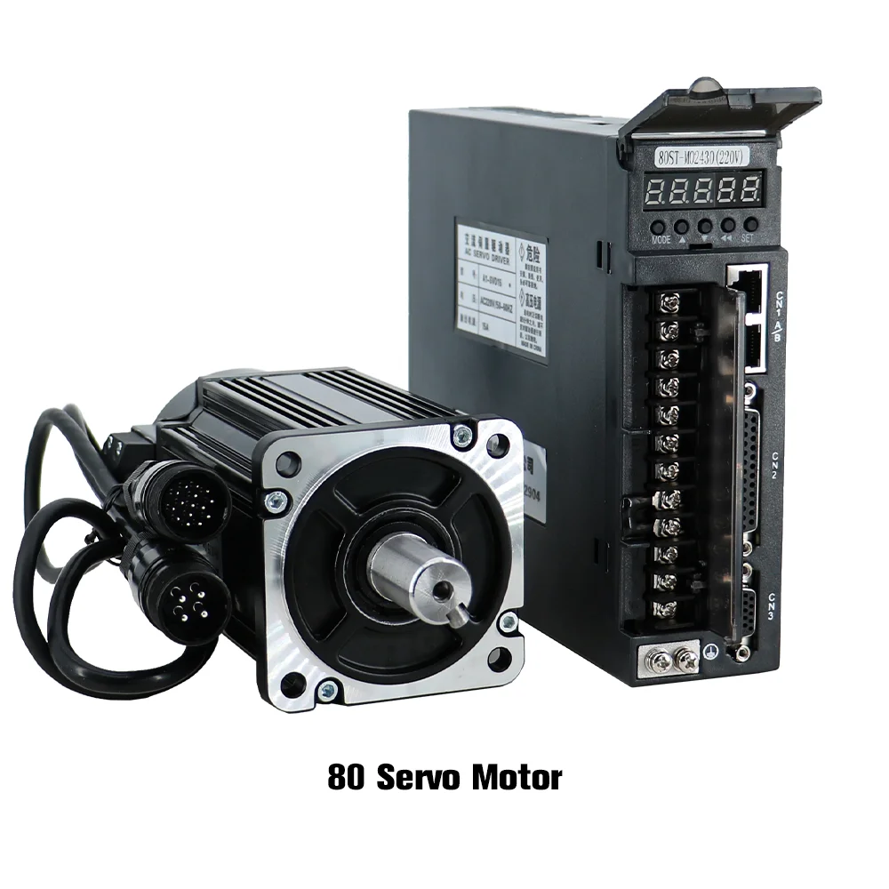 جودة عالية شحن سريع محرك سيرفو يعمل بالتيار المتردد 0.75KW 80ST-M02430 90ST-M02430 2.4N.m 750W مع سائق A1 SVD15