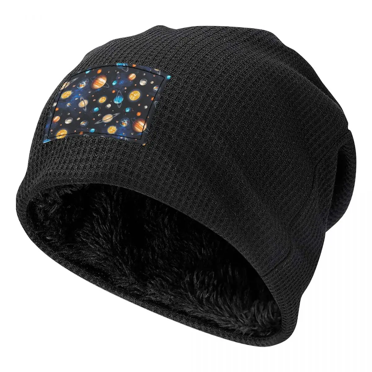 Solar System Space Planets Universe Unisex Adult Beanies Caps Fleece-Lined Bonnet Hat Hip Hop Autumn Winter Outdoor Skullies Hat