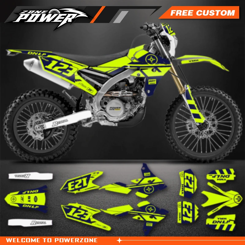 

Powerzone для Yamaha WRF450 2016 2017 2018 YZF450X 2015 2016 2017 2018, пользовательские фоны, графические наклейки, наборы наклеек 15