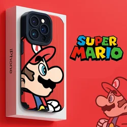 Pulseira de couro Mario para iPhone, capa antiqueda para telefone, pulseira macia, 11, 14Pro Max, 13, 12 Pro Max, XS Max, X, XR, 2023