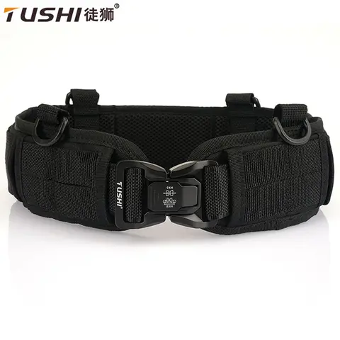 TUSHI 새로운 스포츠 전투 벨트 빠른 릴리스 전술 벨트 합금 낚시 벨트 남자 캔버스 허리띠 야외 사냥 하이킹 도구 Best5