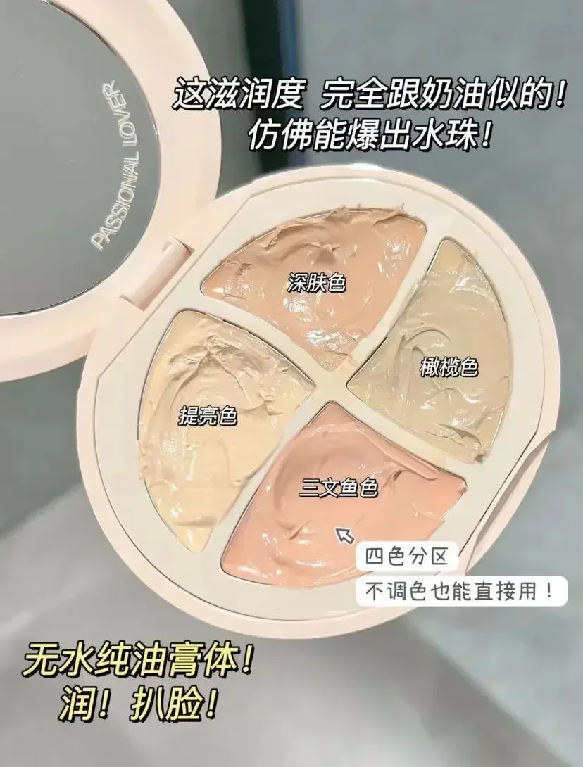 Passional Lover PL Concealer Palette Foundation Cream Full Coverage Moisturising Nourishing Beauty Korean Makeup Cosmetics