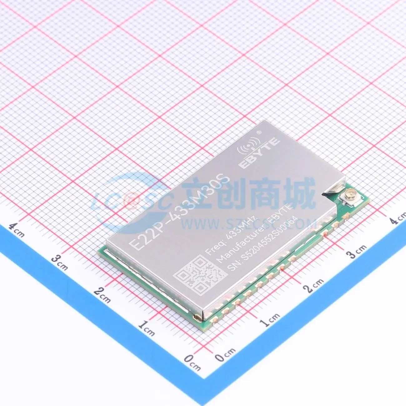 2個-e22p-433m30s-smd-385x24mm-lora-rfトランシーバーモジュール-スマートホームシステム用