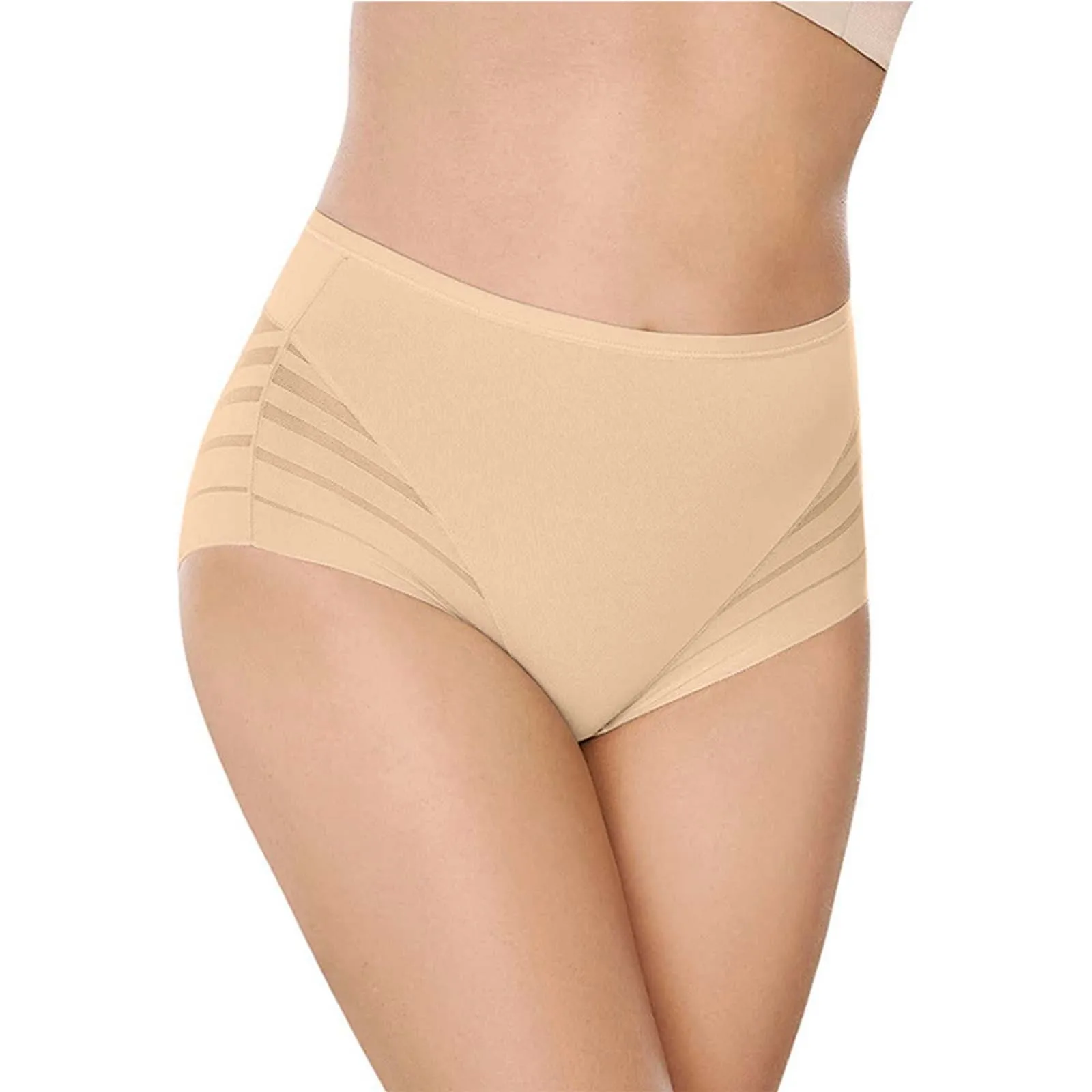 Women'S Cotton Panties High Waist Postpartum C String Transparent Mesh Briefs High Comfortable Ice Silk Briefs трусы женские