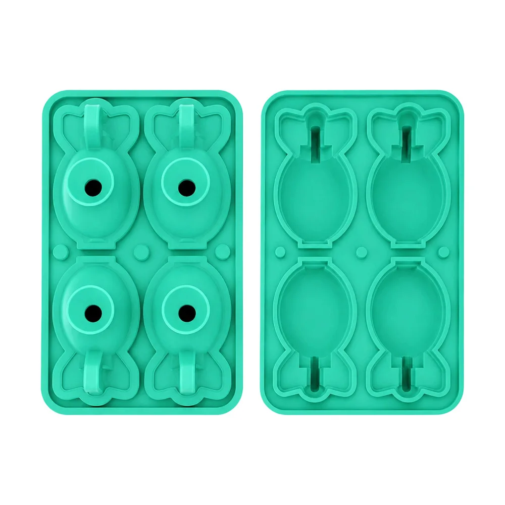 Four-grid Rocket-shaped Silicone Mold, Suitable for Ice Balls, Chocolate and Jelly, Multi-purpose for Bar Drinks & DIY Desserts