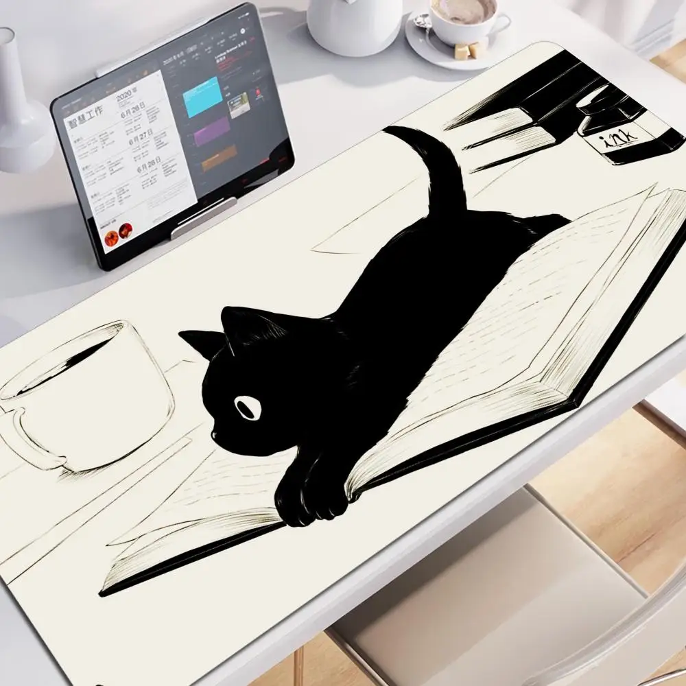 

Cat Mouse Pad Gamer Mousepads Lock Edge Gaming Mousepad Mouse Mat Large Keyboard Mat Desk Pad for Computer Laptop