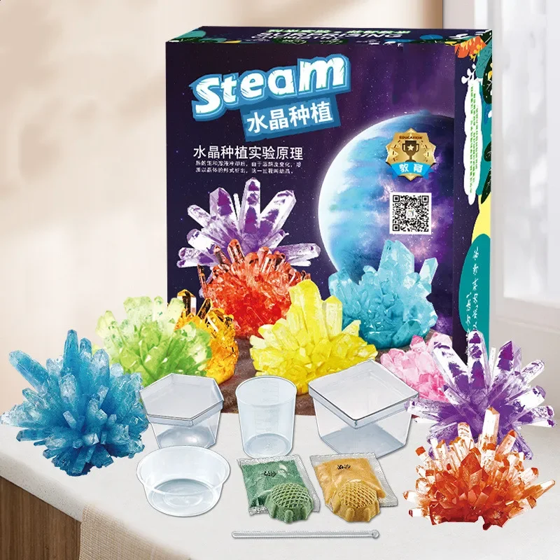 子供のためのDIY学習教育おもちゃ、クリスタルの植え付け実験、子供の科学蒸気おもちゃ、赤ちゃんの誕生日プレゼント、面白い、1セットあたり2個