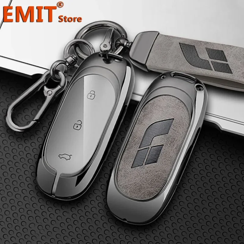 for Lixiang LEADING IDEAL L7 L8 L9 MAX Li Auto Key Case Smart Remote Holder Keychain Bag Protection Shell Cover Car Accessories