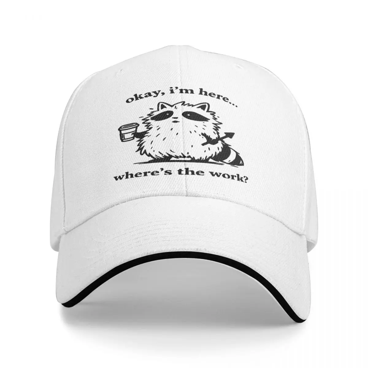Baseball Caps Sors Table Saw Joke Funny Carpenter Dad Okay I'm Here Where's The Work Fun Casquette Men Women Sport Spring Caps