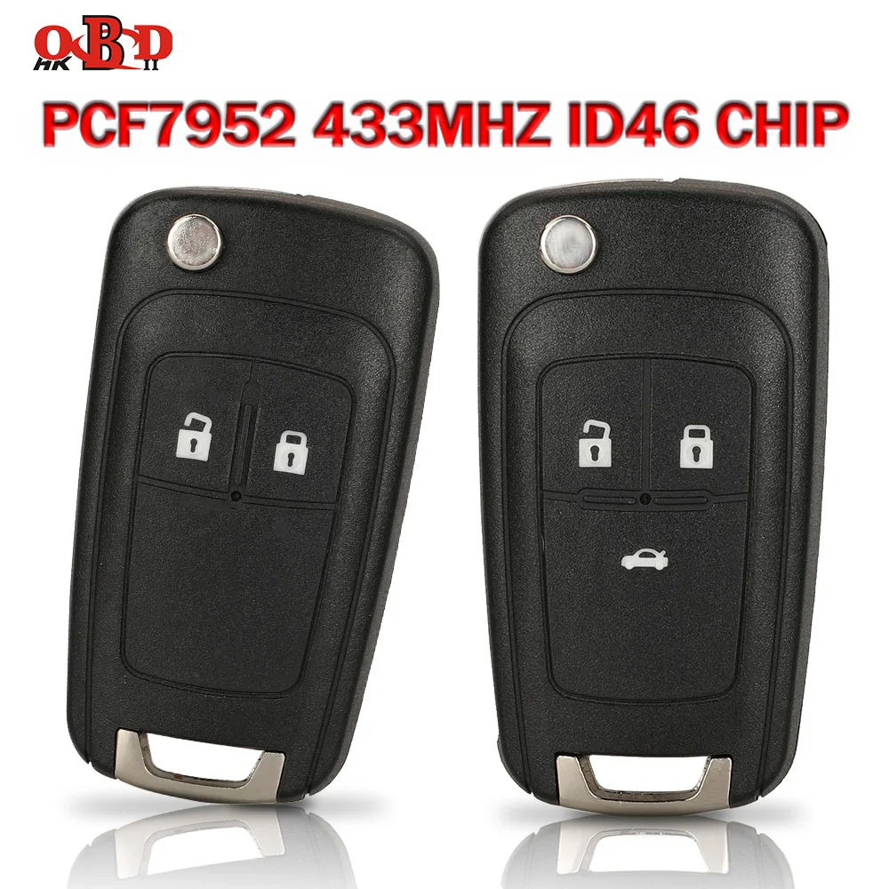 

1/3pcs 2/3ButtonSmart Keyless-Go Control Car Key 7952 433MHZ ID46 Chip For Chevrolet Aveo Cruz Camero Malibu Buick Encore Verano