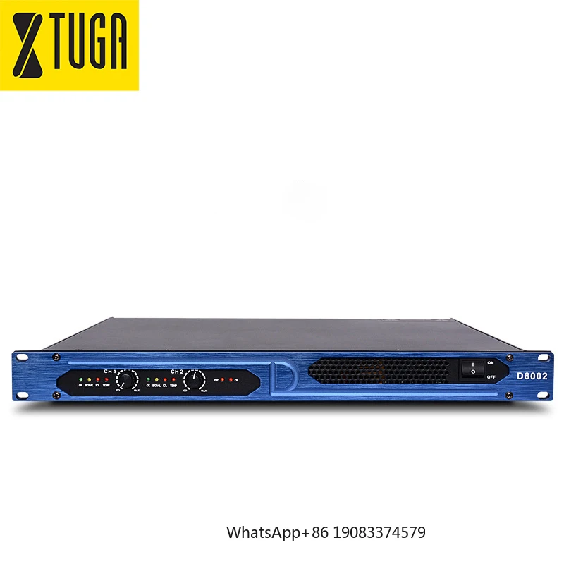

Профессиональный уличный стереоусилитель XTUGA D8002 высокой мощности 2000 Вт с металлическим корпусом для сцены и караоке