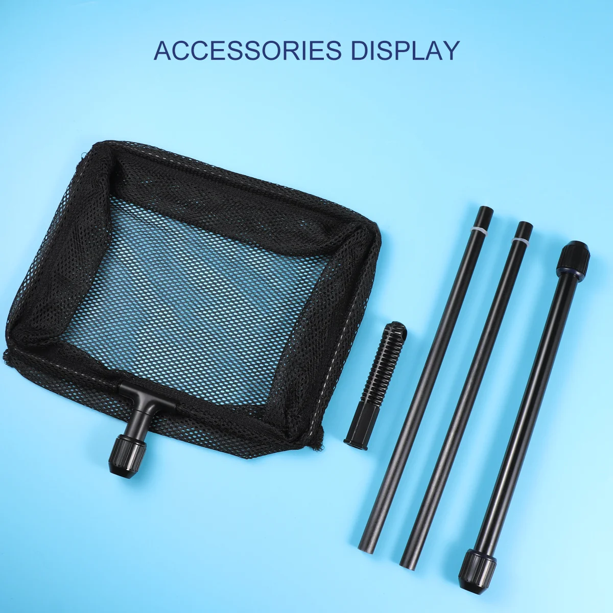 Fishing Landing Net Large Size Telescopic Extendable Nylon Mesh Skid Resistant Handle for Lakes Ponds Fish Tank