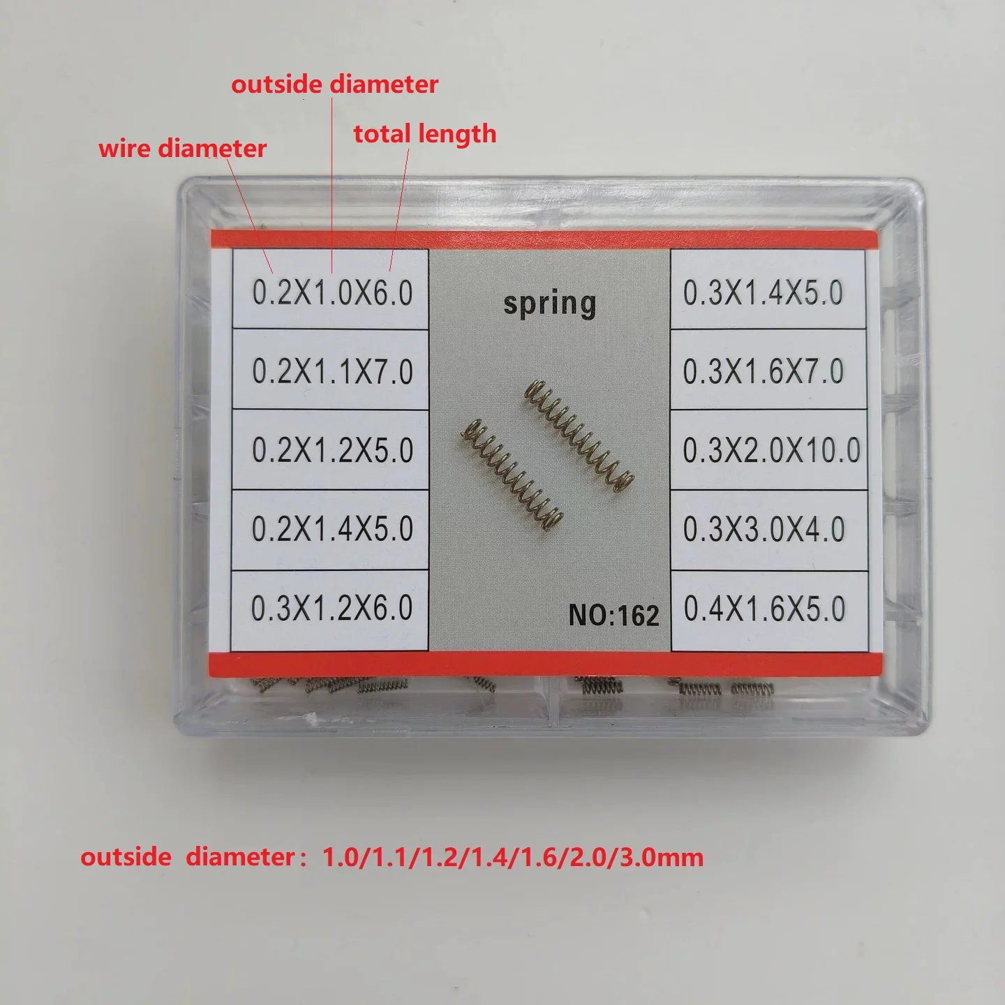 0.2mm 0.3mm 0.4mm Wire Diameter Assortment of Watch Crown Pusher Spring Part Multi Sizes for Watch Repair