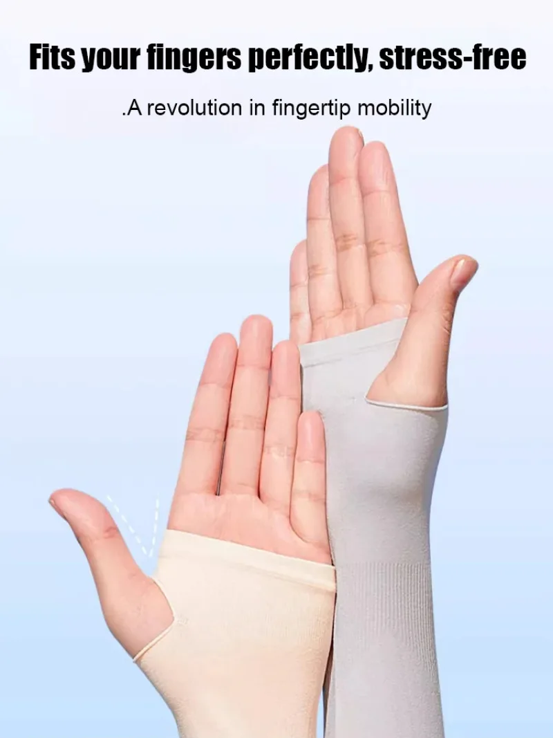 واقي من الشمس غير مرئي بأكمام ثلجية بدون خياطة بعامل حماية من الأشعة فوق البنفسجية 50 + أغطية ذراع للحماية من الأشعة فوق البنفسجية للقيادة الرياضية الخارجية #4