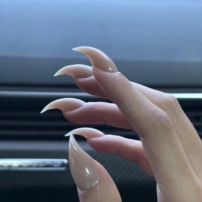 

10 шт., накладные ногти ручной работы в форме дракона, толстые многоразовые накладные ногти, короткие акриловые накладные ногти