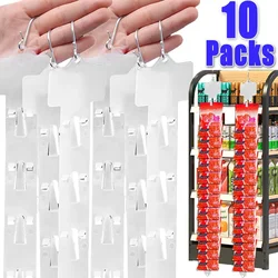 10/1Pcs Kunststoff Snack Hängen Streifen Shop Snacks Display Aufhänger mit Haken Supermarkt Rack Merchandising Lagerung Clip streifen