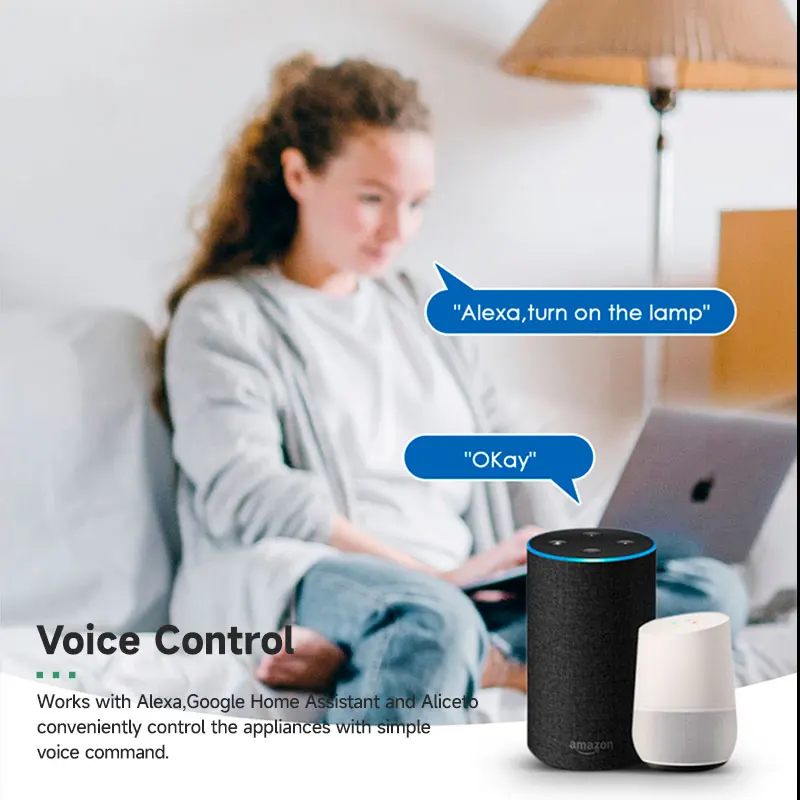 IHSENO ZigBee 16A Smart Switch Tuya Smart Home Automation Mini DIY Breaker Relay Module 2-way Control Voice Works with Alexa