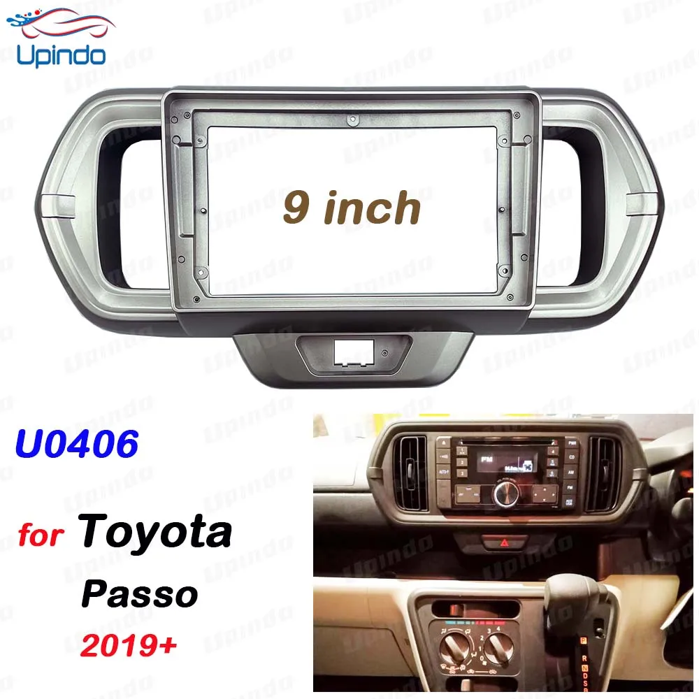 Car Accessories 2 Din 9 Inch Android Radio Carplay Fascia Panel Frame Dash Board Mount Kit for Toyota Passo XL 2019