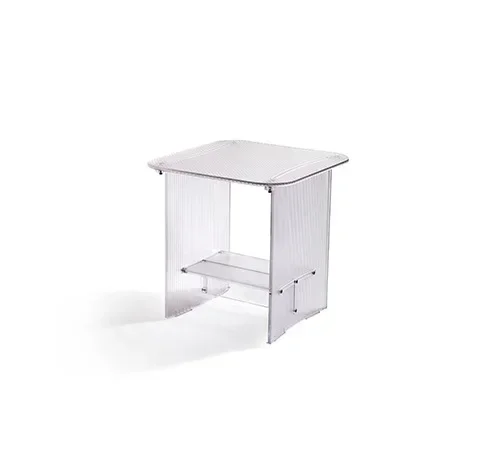 Nordic small apartment bar table, household leisure balcony transparent bar table, simple storage bar table