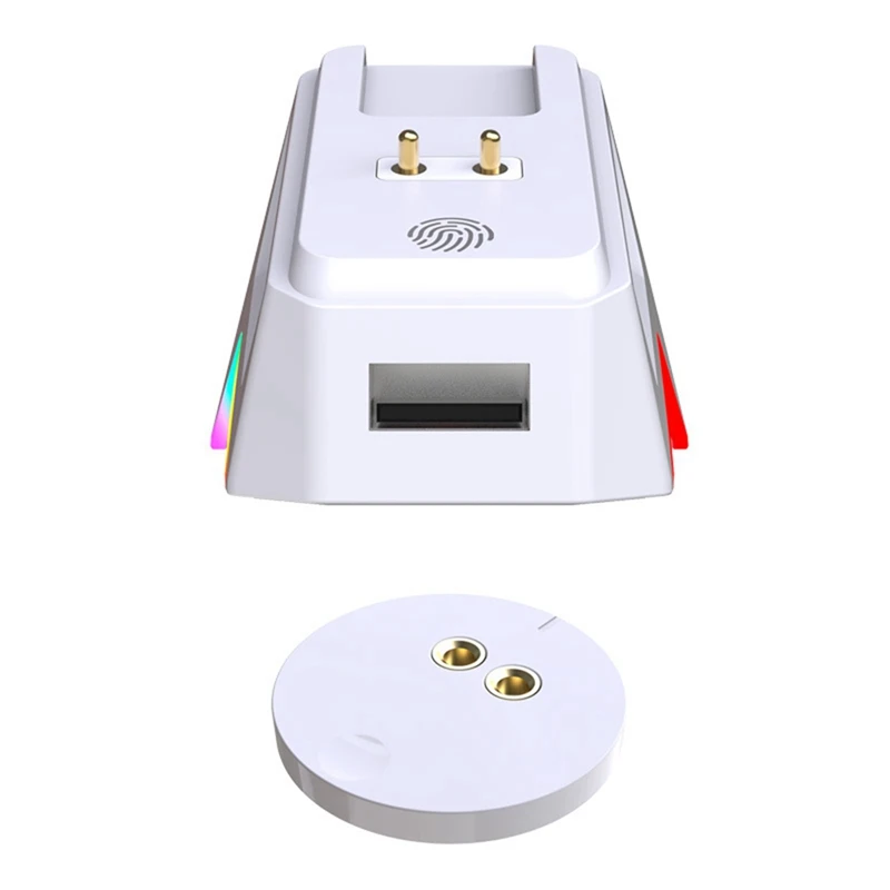 Wireless Mouse Magnetic Charging Base with Breathing Light Effect for Razer or Logitech GPW4 Second Generation Black image 3