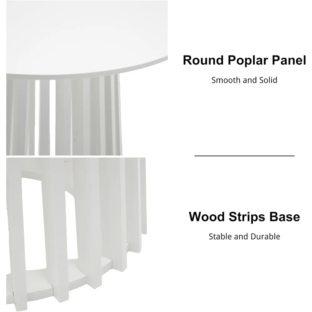 ชุดโต๊ะผับทรงกลม 1 ชิ้น โต๊ะรับประทานอาหารฐานสูงเคาน์เตอร์ โต๊ะบาร์สูงไม้พร้อมฐานลายไม้เนื้อแข็งสําหรับห้องครัว