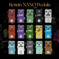 Rowin NANO pedales de efectos de guitarra compresor Flanger Booster Overdrive retardo trémolo Dumble distorsión para bajo de guitarra eléctrica