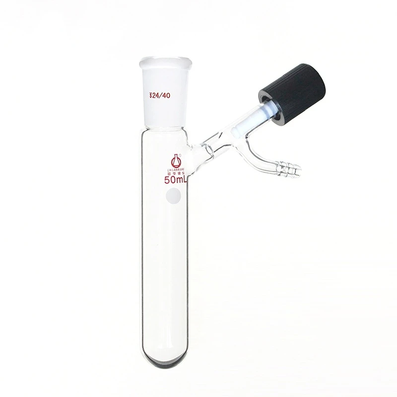 Glass Grinding Reaction Tube with High Vacuum Valve Polymerized Schlenk Tube 25/50/100/250/350ml