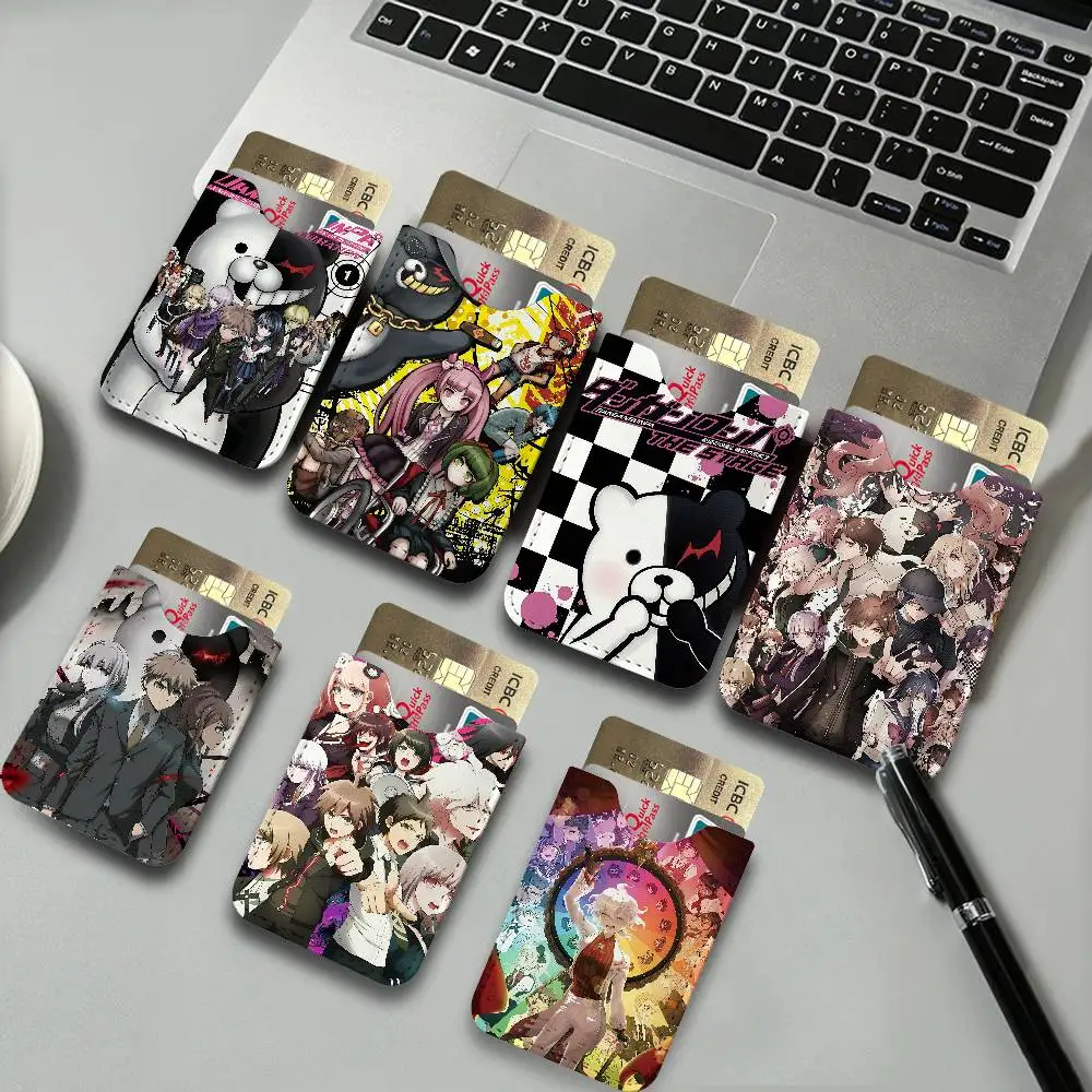 D-DanganRonpa Anime Light and thin mini bag small and portable bus card protective leather case for men and women