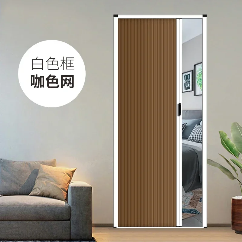 Folding door, kitchen sliding partition curtain, invisible and installation free, simple bathroom