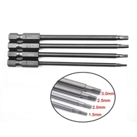 4pcs Alloy Steel Hex Screwdriver 1/4 Inch Hex Shank Magnetic Head Screw Driver Bit 1.5 2.0 2.5 3.0mm Hand Tools Parts