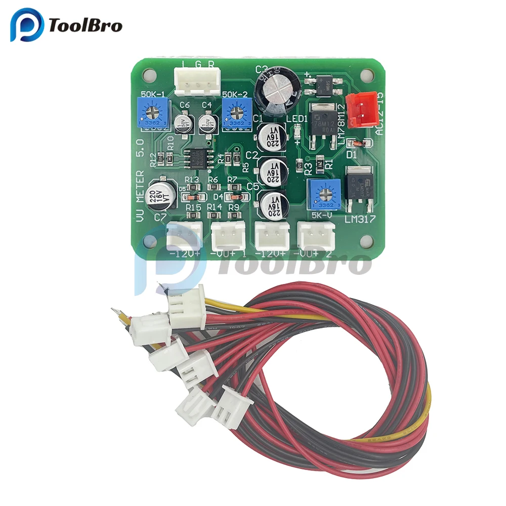 Imagem -04 - Nível Audio Meter Stereo Amplificador Board dc Indicador de Nível com Driver Module 912v Pcs vu