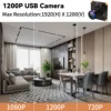 ELP 1200P 글로벌 셔터 USB 카메라 모듈 골프 스윙 3D 프린터 로봇 용 왜곡 렌즈가없는 고속 2MP 90FPS 웹캠 4