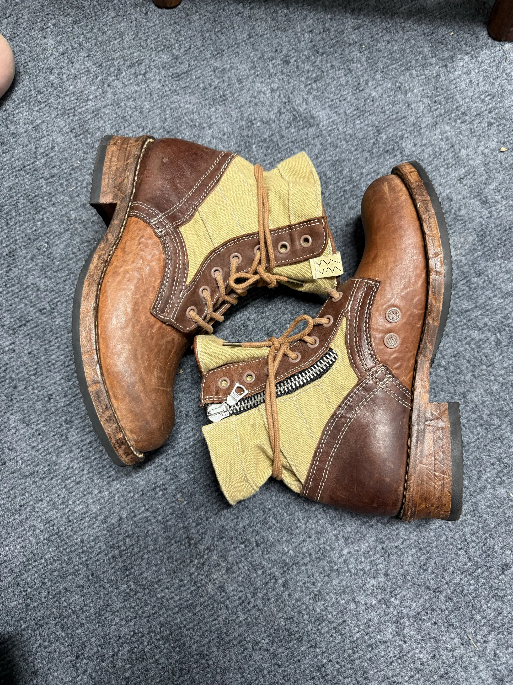 Zapatos Visvim 25ss 7 HOLE '73-FOLK de piel de caballo con 7 orificios, hechos a mano con suela Goodyear para hombre, 2026