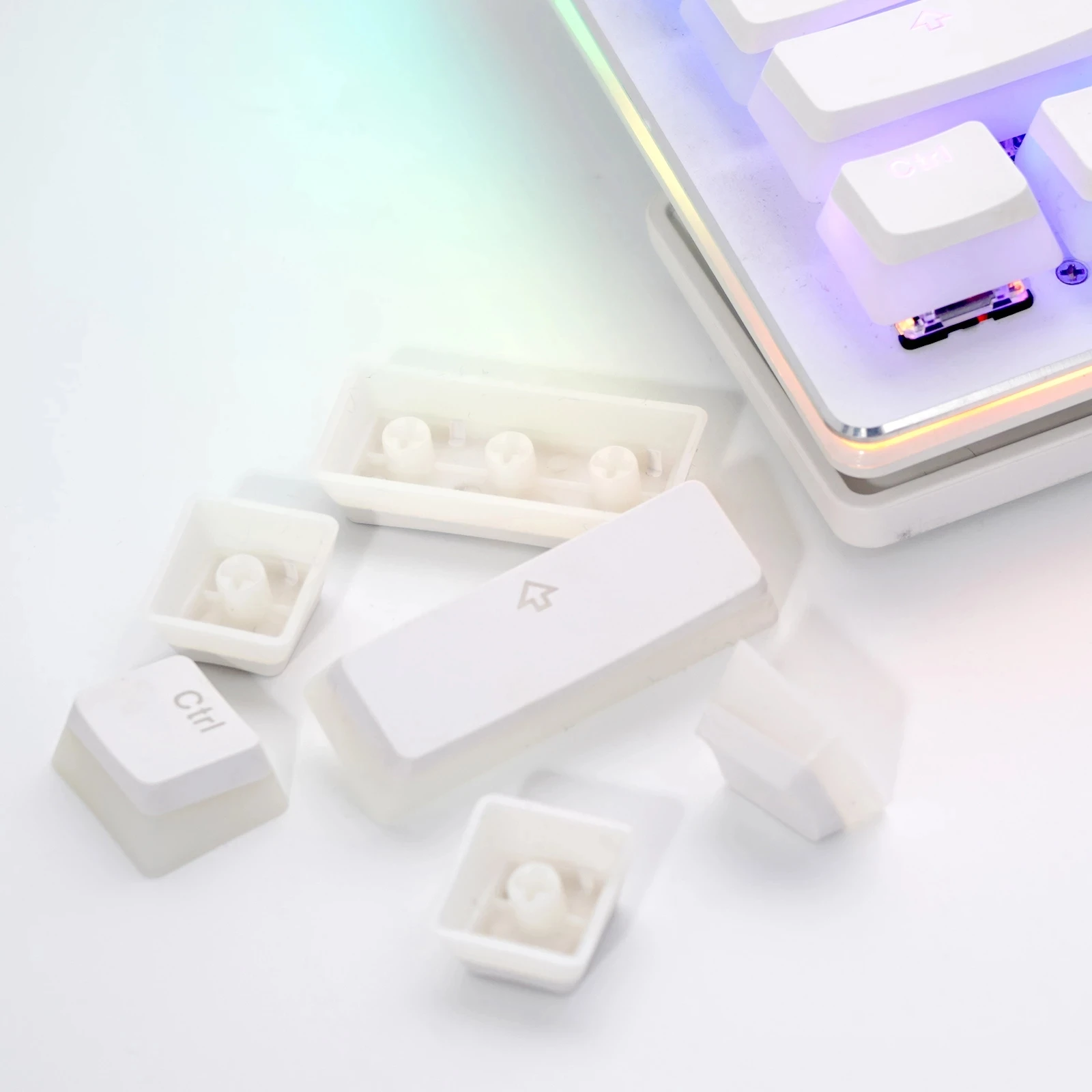 Transluzenten Keycap für Mechanische Tastaturen Diy Keycap Rosa Doppel Schuss PBT Schwarz Volle 104/108 Schlüssel Set Pudding Tastenkappen mit ISO
