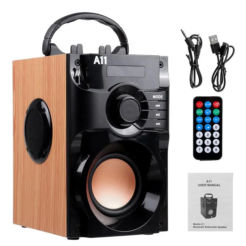 Super Bass bluetooth Speakers Portable Column High Power 3D Stereo Subwoofer Music Center Support AUX TF FM Radio