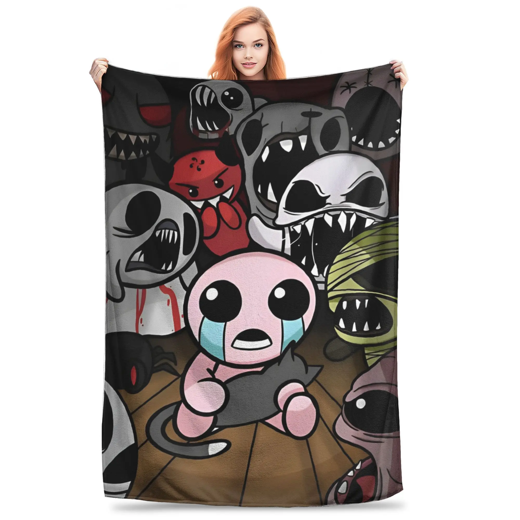 The Binding Of Isaac Game  Blanket Flannel Spring/Autumn  Multi-function Soft Throw Blanket for Sofa Bedroom Plush Thin Quilt