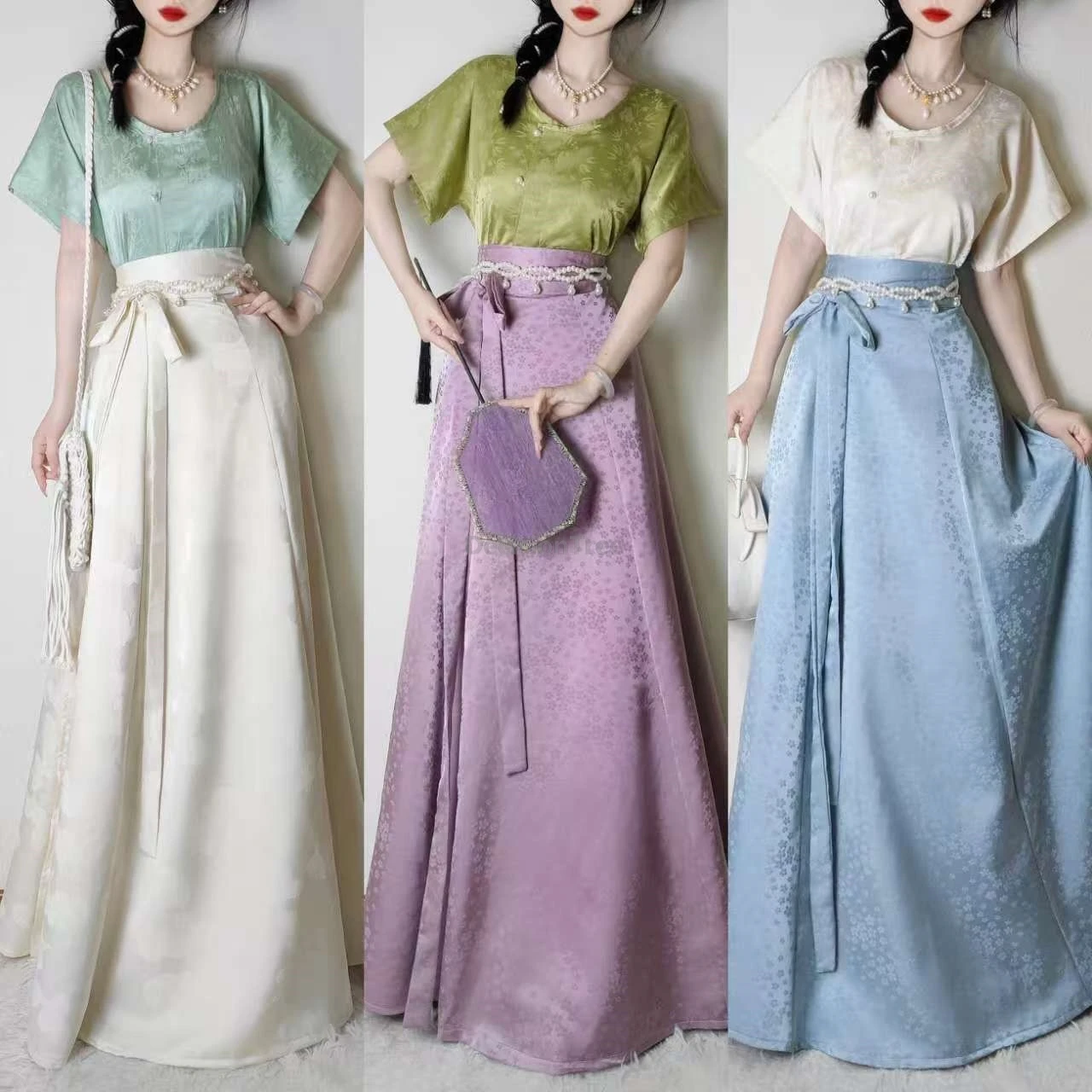 2026 modern lady daily improved vintage chinese tang style hanfu retro gentle temperament hanfu simple pure color elegant hanfu